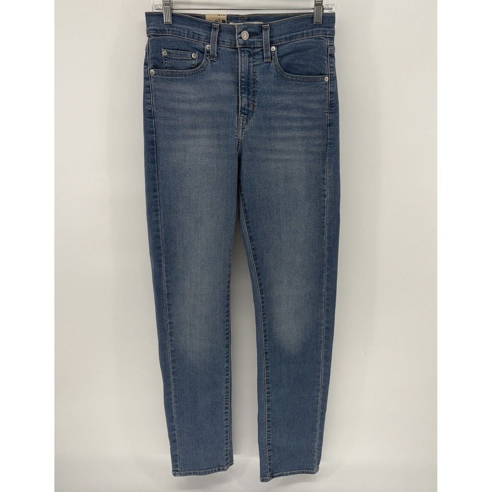 Levis 724 High Rise Straight Jeans Women 28x32 Med Wash Stretch Denim New